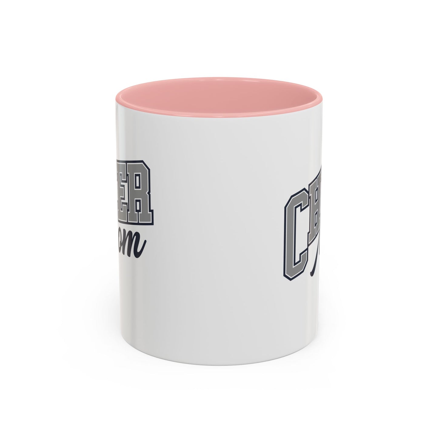 Cheer Mom Bold Sport Font Mug - Pink or Red Accent - 11oz