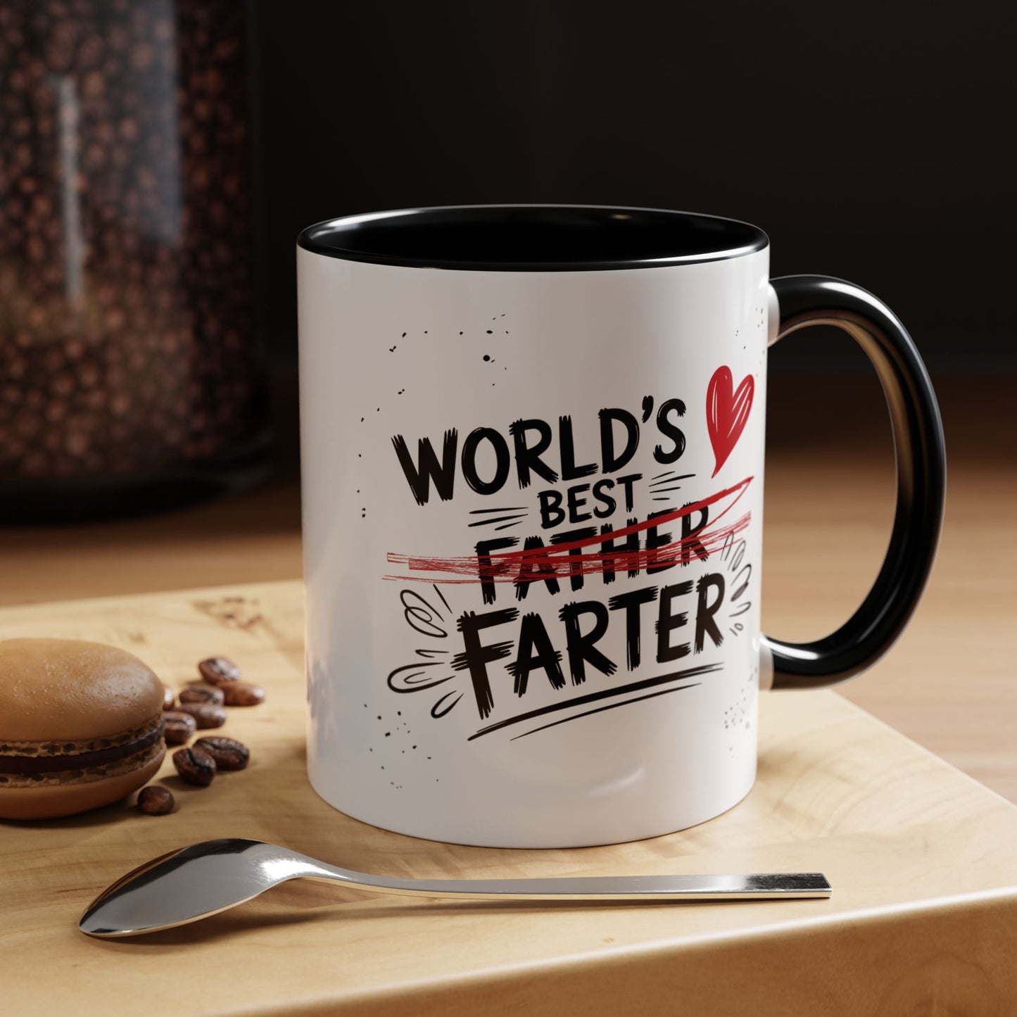 Worlds Best Farter Mug | Funny Dad Coffee Mug | Worlds Best Father Scratch Out Mug | Fathers Day Funny Gift Mug