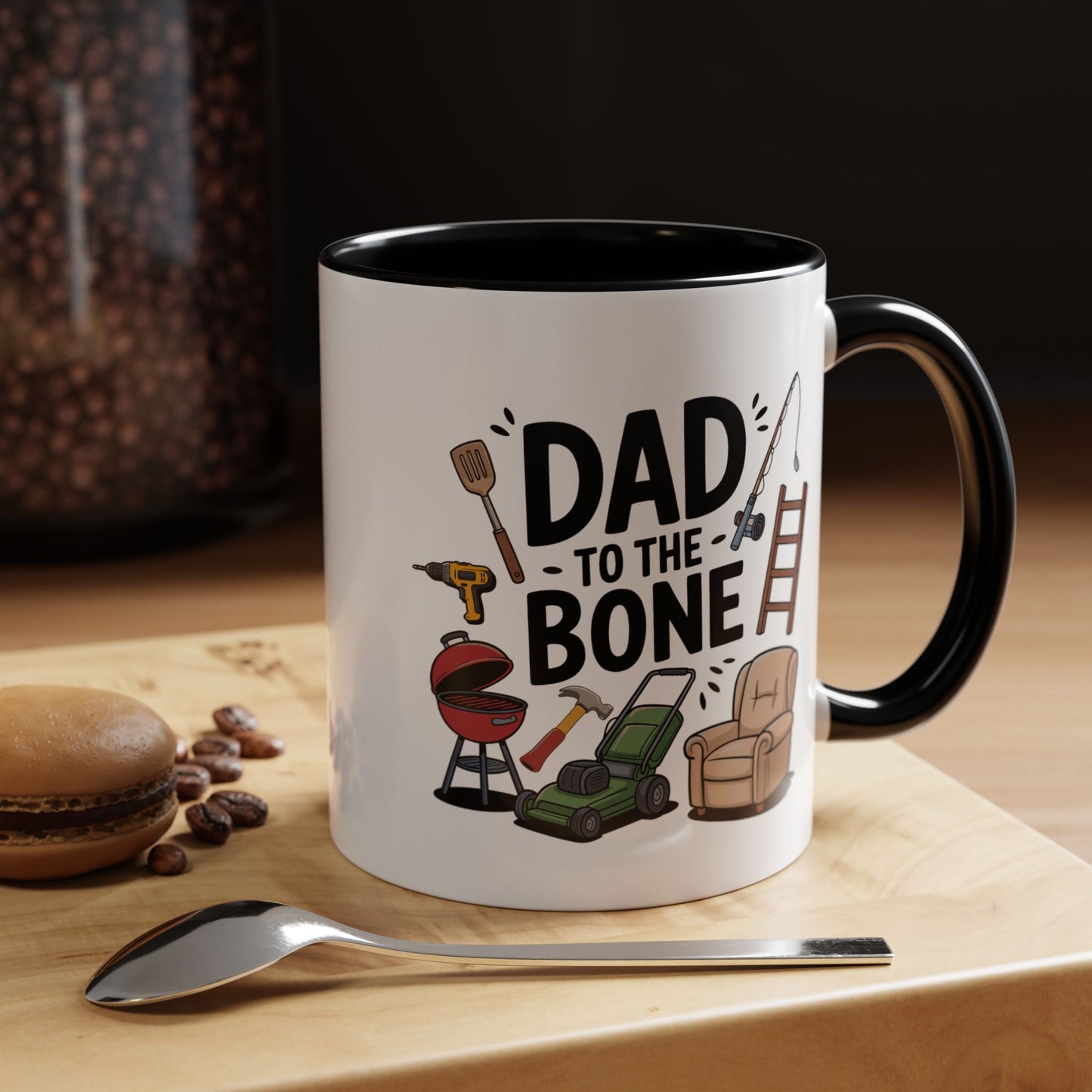 Dad to the Bone Mug Funny Dad Mug Fathers Day Gift Dad Mug Gift Handy Dad Mug Fishing Lawn Tools Mug Best Dad Ever Gift for Him