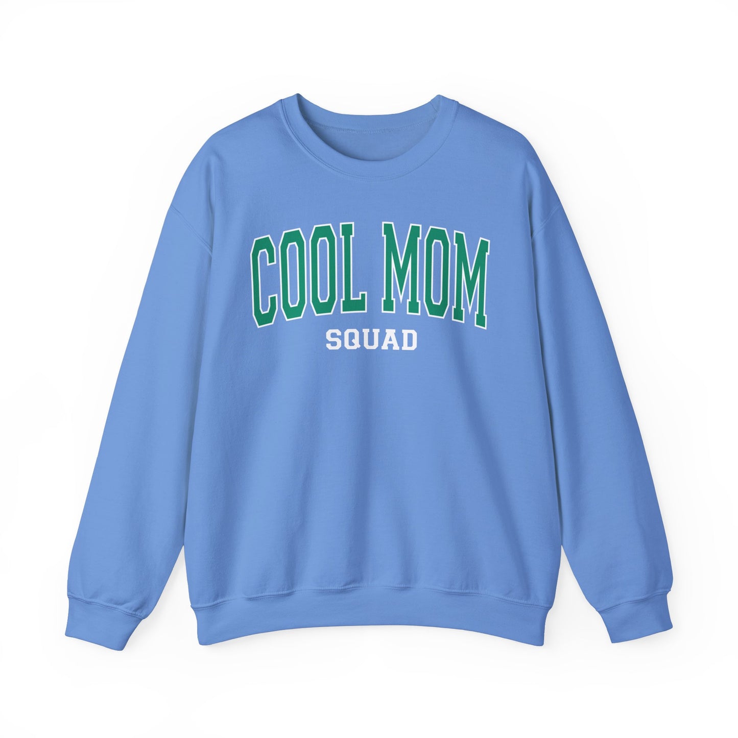 Cool Mom Squad Sweatshirt, Collegiate Varsity Font Pullover, Sporty Mom Life Sweater, Cozy Graphic Sweatshirt, Fun Gift for Moms