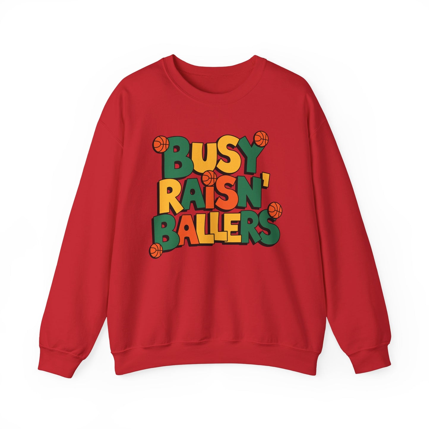 Busy Raisin' Ballers Sweatshirt, Cute Mom Life Pullover, Sports Mom Shirt, Cozy Game Day Sweater, Basketball Baseball Football Gift