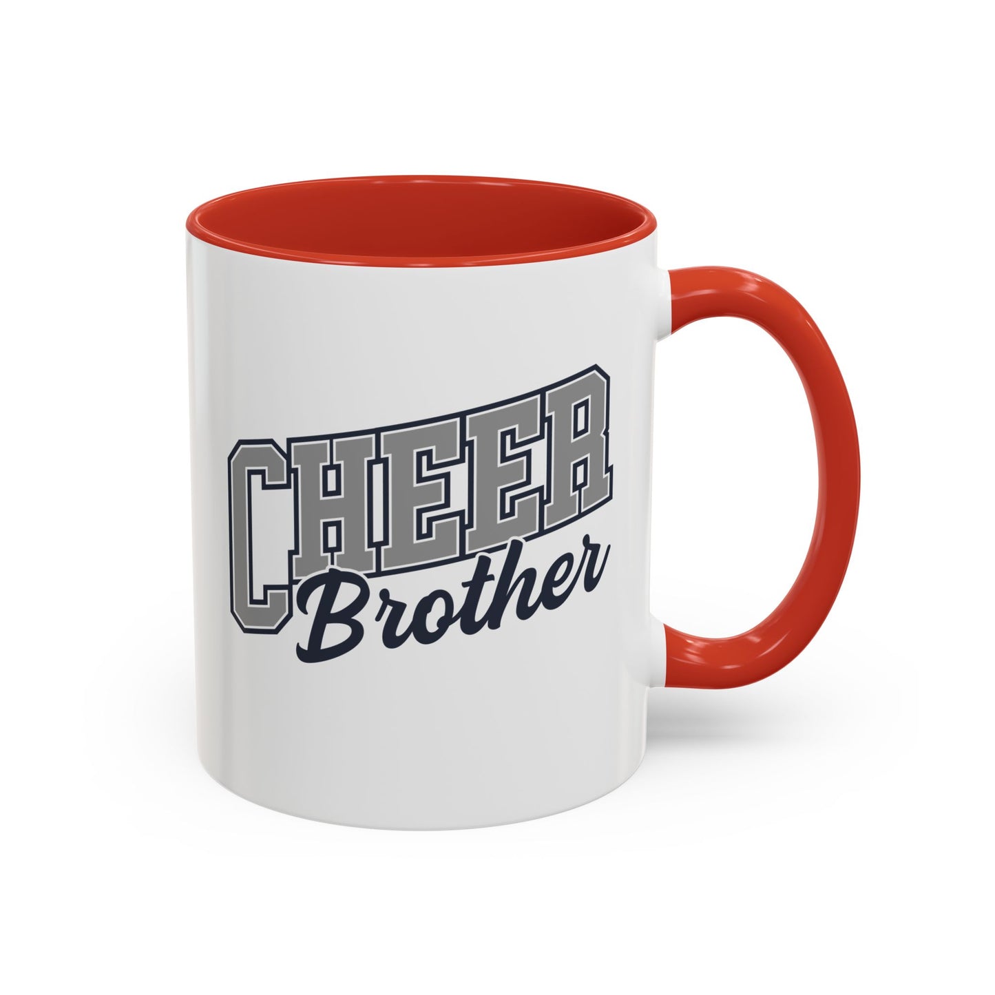 Cheer Brother Coffee Mug | Bold Sports Font & Cursive Script | 11oz Ceramic Mug
