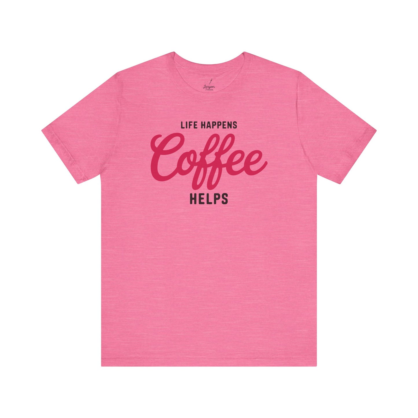 Life Happens Coffee Helps T Shirt | Vintage Style Coffee Lover Graphic Tee with Retro Design and Caffeine Humor