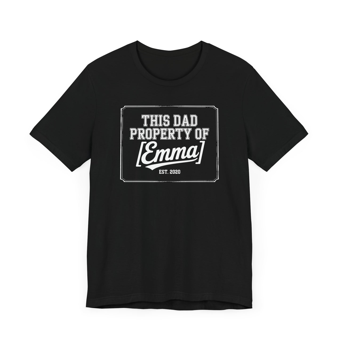 This Dad Property of Custom Fathers Day Shirt Personalized Dad Shirt Gift for Dad from Kids New Dad Shirt Est Year Shirt for Him Custom Tee