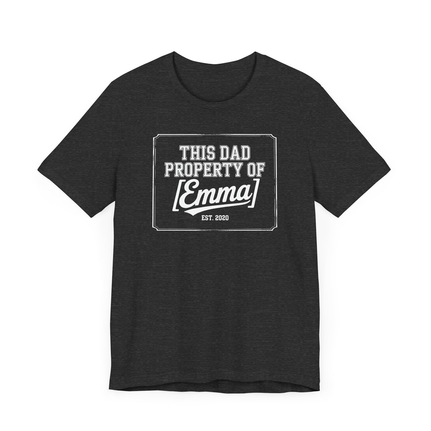 This Dad Property of Custom Fathers Day Shirt Personalized Dad Shirt Gift for Dad from Kids New Dad Shirt Est Year Shirt for Him Custom Tee