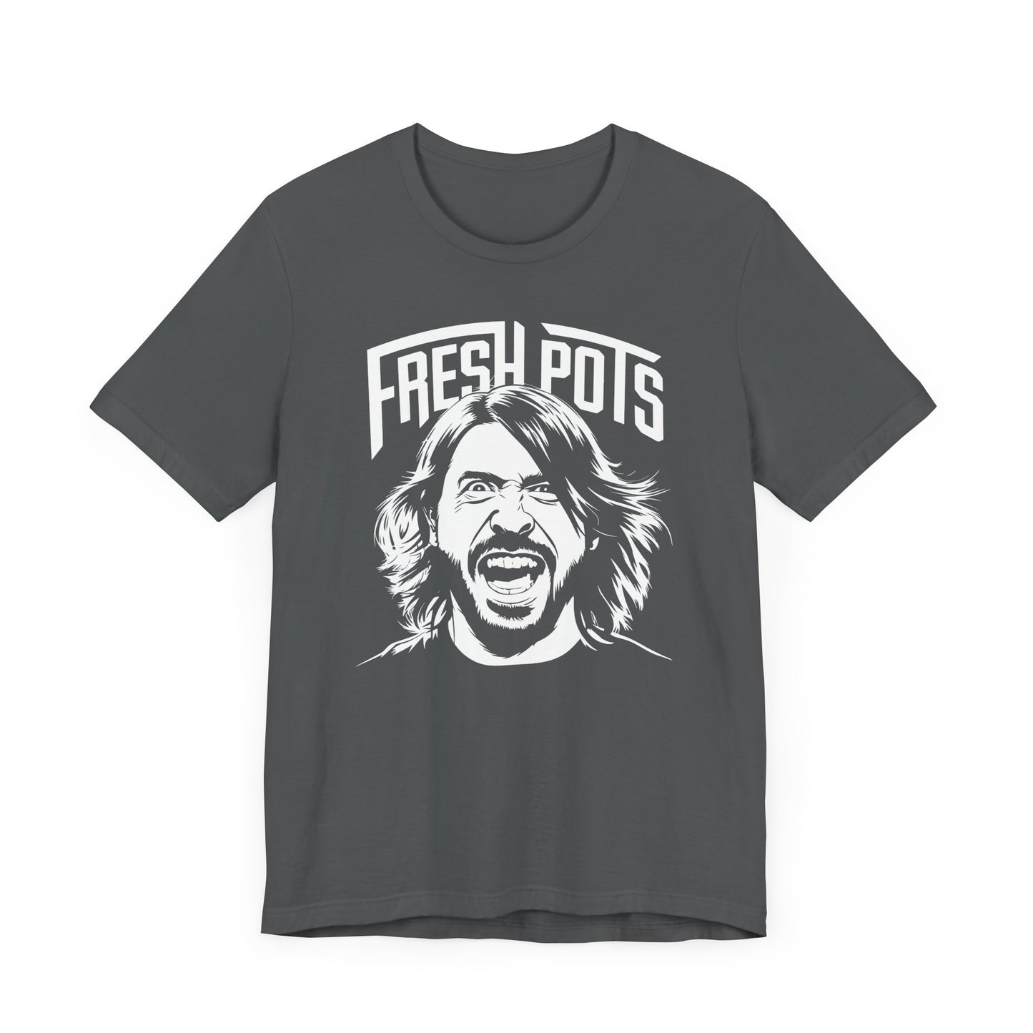 Fresh Pots Rockstar Coffee Shirt | Funny Disheveled Musician Tee for Caffeine Addicts and Coffee Lovers