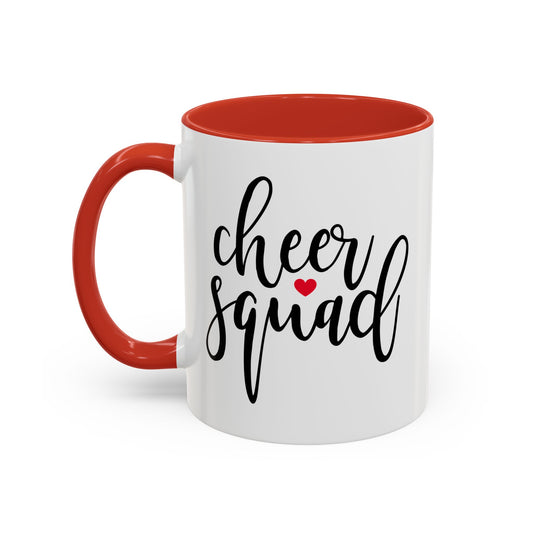 Cheer Squad Coffee Mug | Playful Cursive Script | 11oz Ceramic Mug