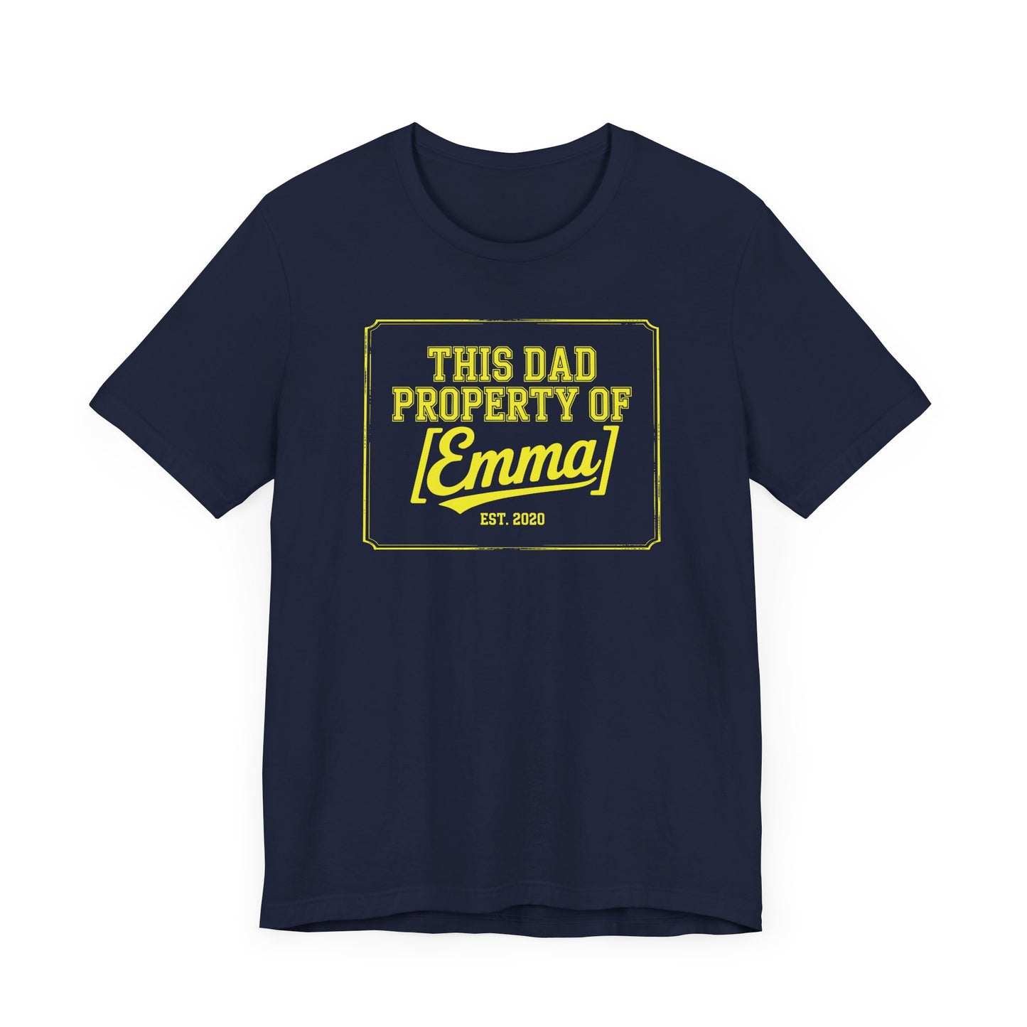 This Dad Property of Custom Fathers Day Shirt Personalized Dad Shirt Gift for Dad from Kids New Dad Shirt Est Year Shirt for Him Custom Tee