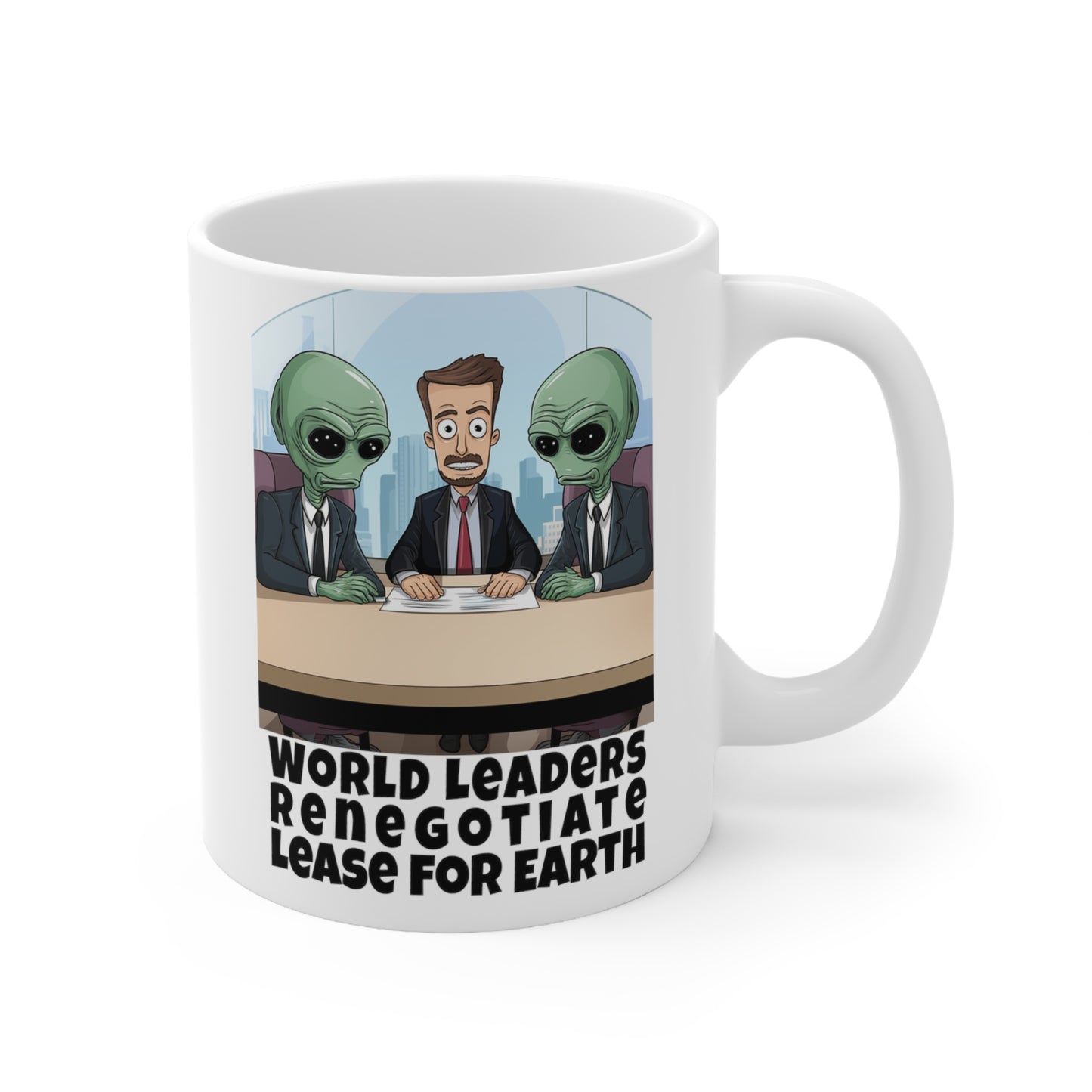 Alien Landlords! The novelty/humor/gift ceramic coffee mug!