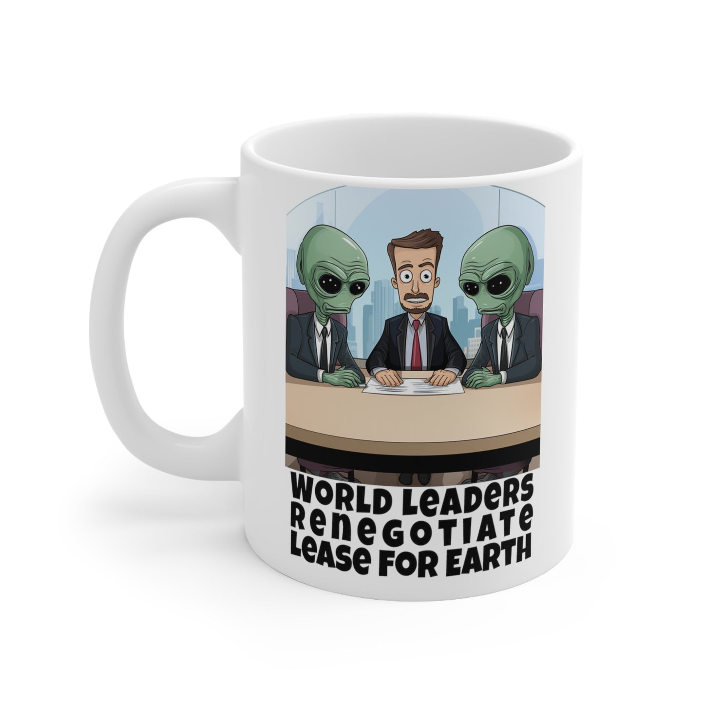 Alien Landlords! The novelty/humor/gift ceramic coffee mug!