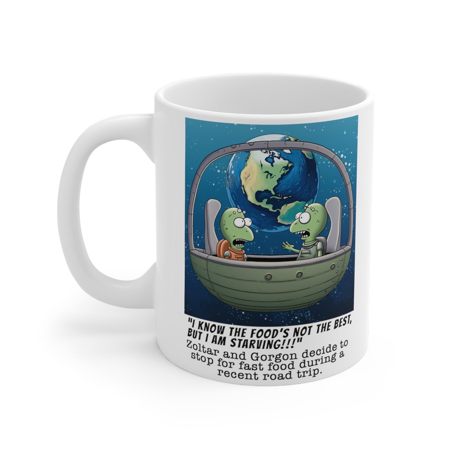 Alien Road Trip, humorous Coffee / Cocoa Mug!