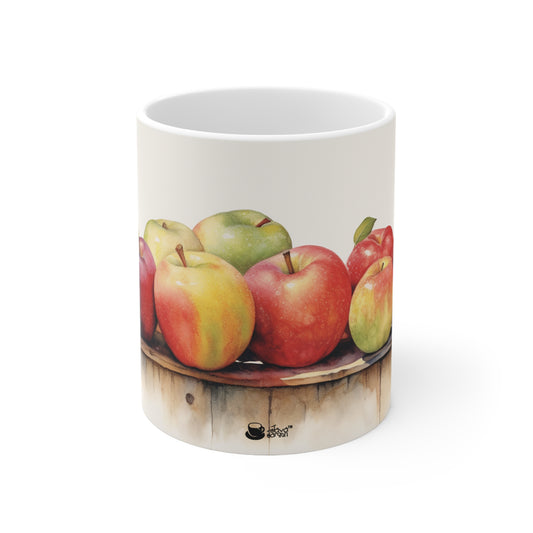Apple Harvest, Watercolored Fruit Series 11oz Coffee Mug from Java Jargon