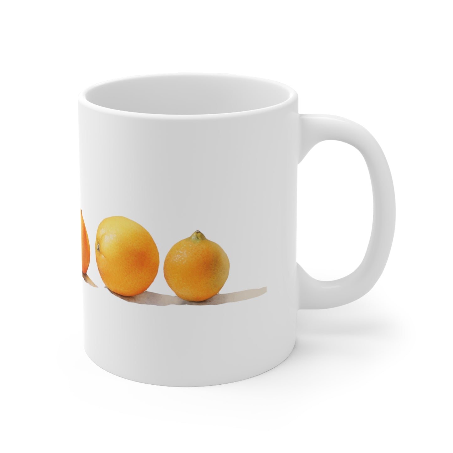 Citrus Bliss, Watercolor Orange and Lemon Collectible Series Ceramic Coffee Mug 11oz