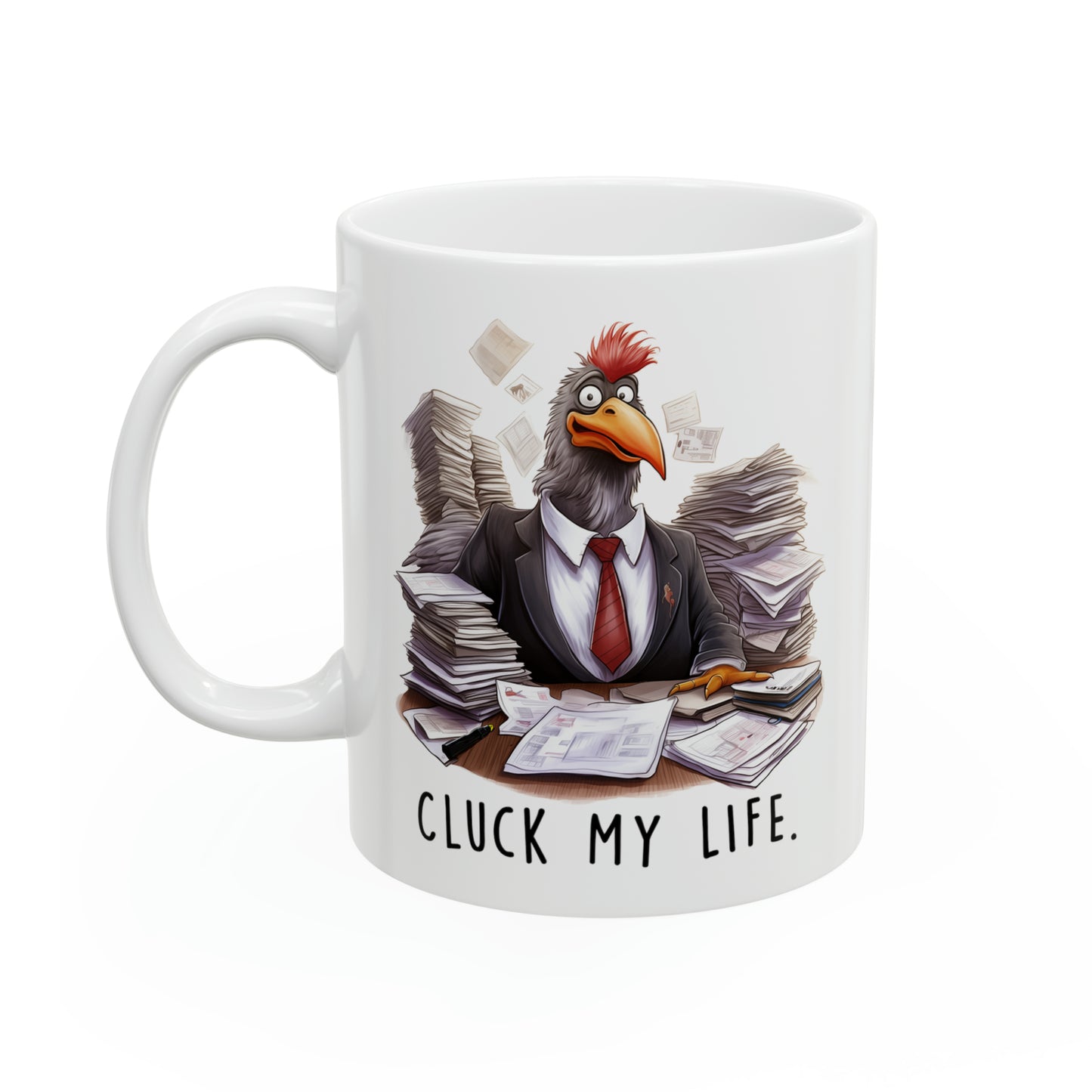 Cluckin' A Right!!! Set of Four Funny Cluckin Chicken Mugs!