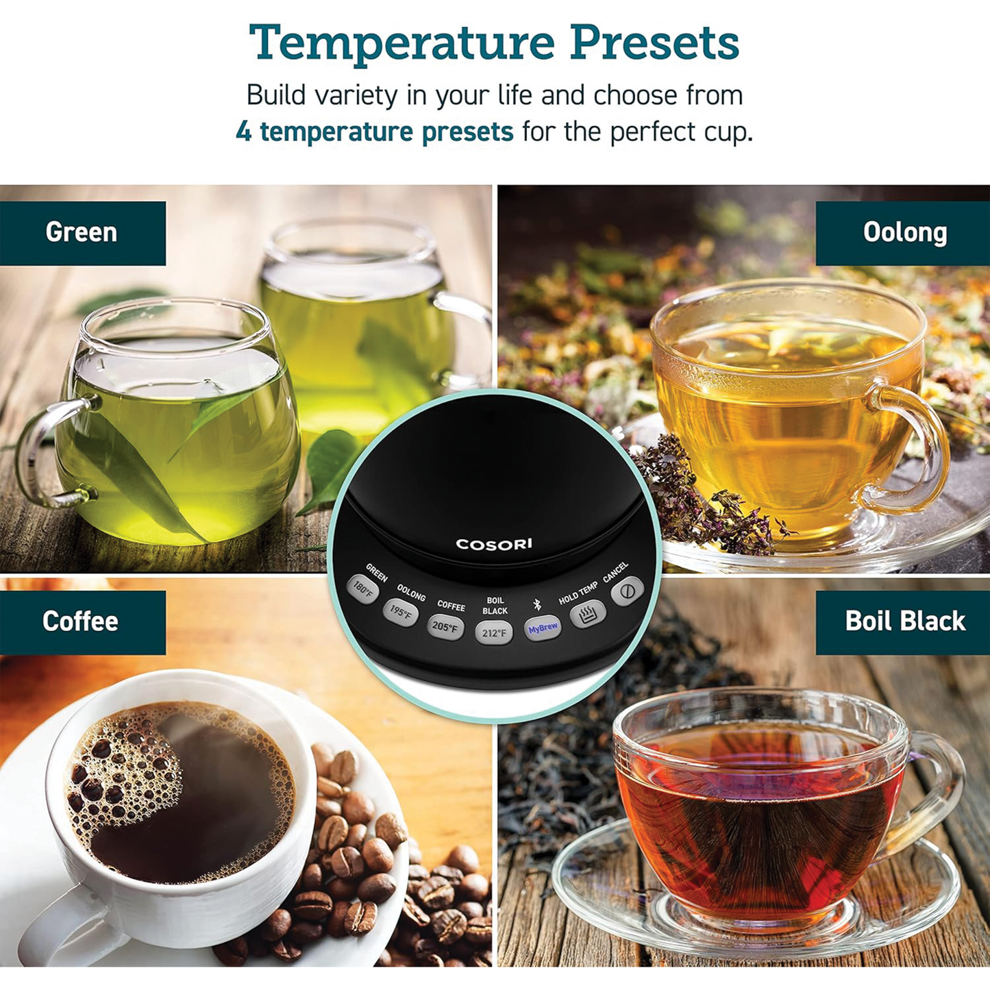COSORI Gooseneck Kettle – Temp Control, 0.8L