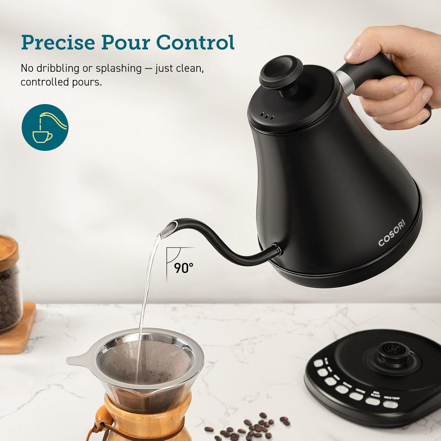COSORI Gooseneck Kettle – Temp Control, 0.8L