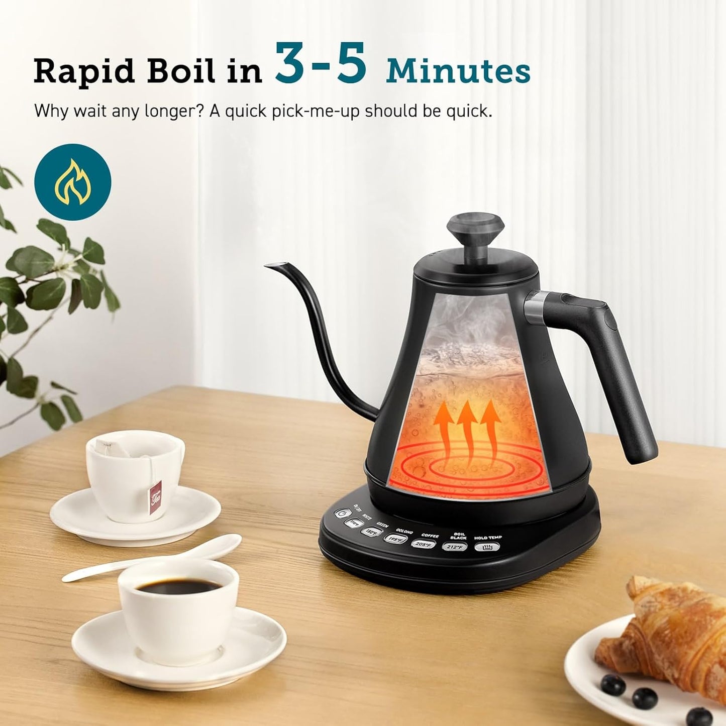 COSORI Gooseneck Kettle – Temp Control, 0.8L
