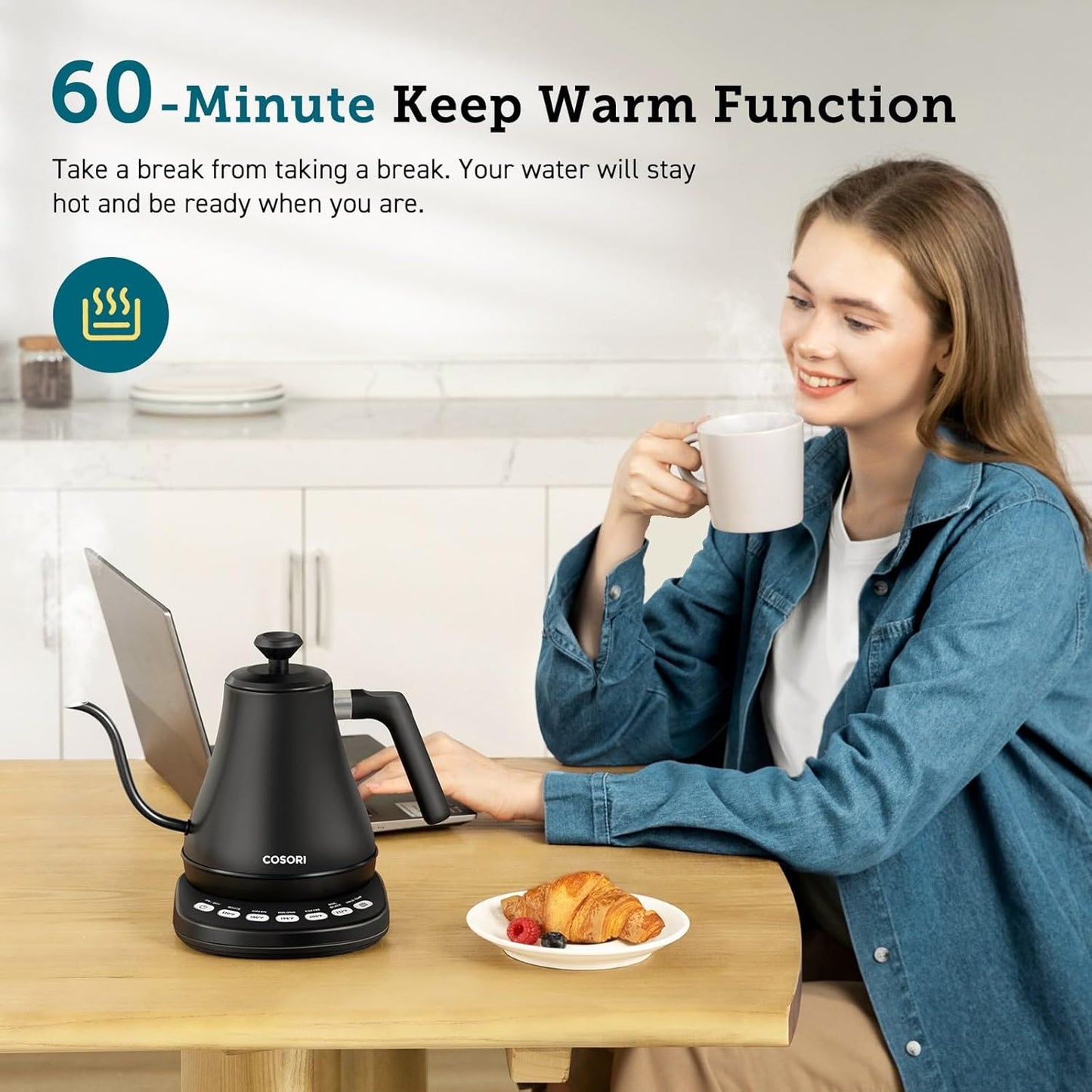 COSORI Gooseneck Kettle – Temp Control, 0.8L
