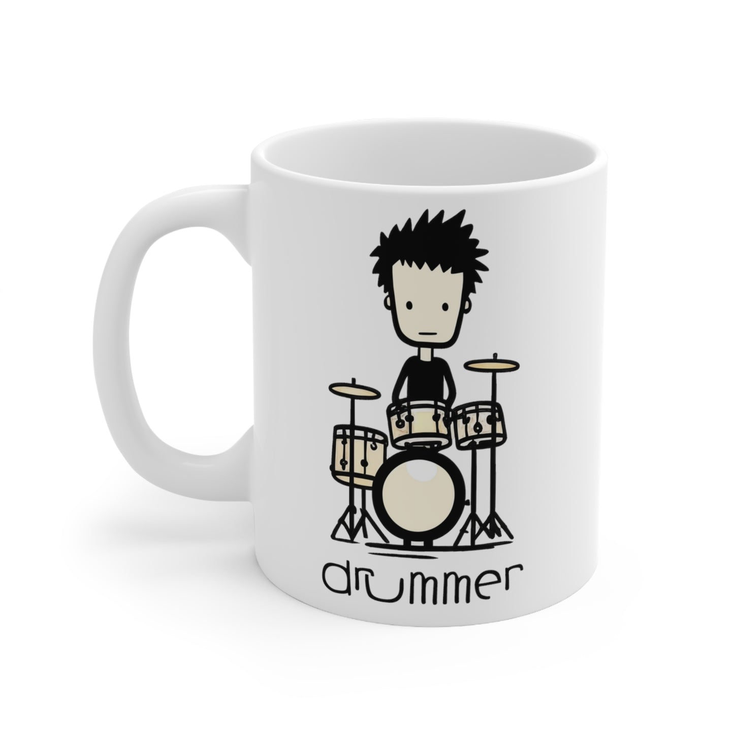 The Band...set of five (5) Stick figure band member mugs