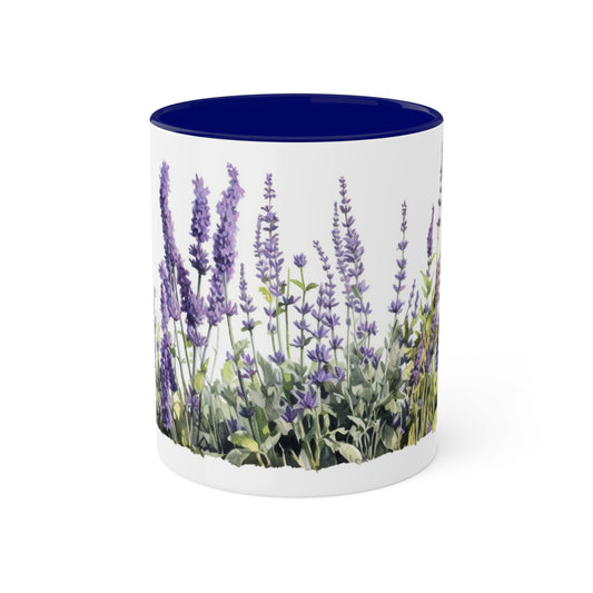 English Lavender, Collectible Series Floral inspired watercolor 11oz coffee mug.