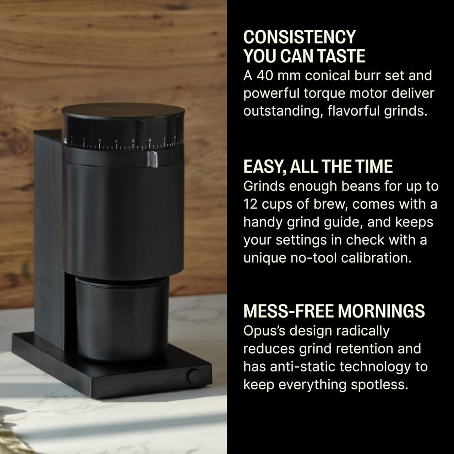 Fellow Opus Coffee Grinder – 41 Settings