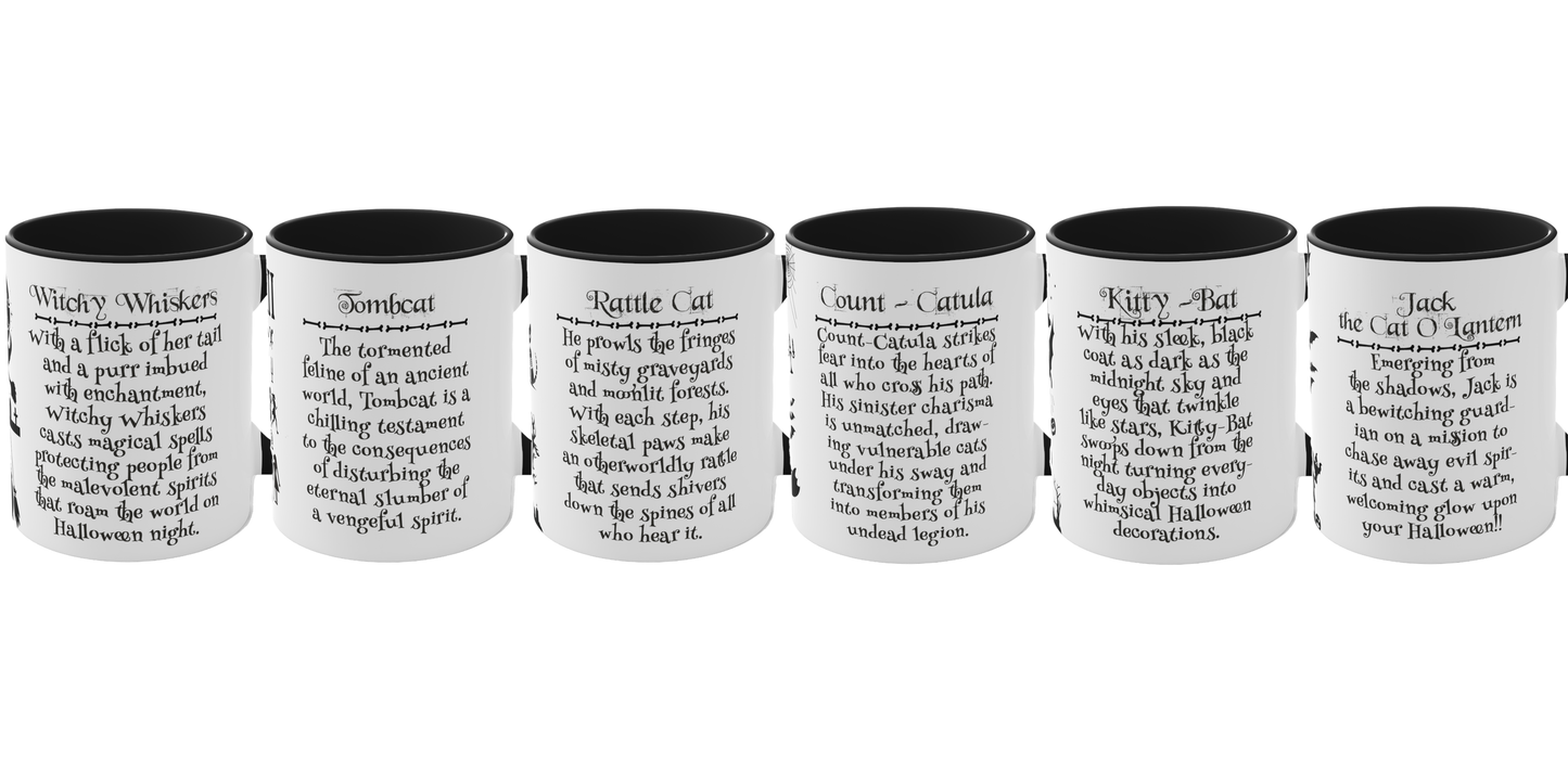 Six (6) Mug Spooky Cat-tastic Halloween Gift Set