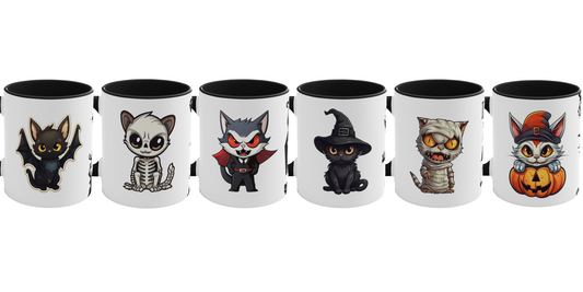 Six (6) Mug Spooky Cat-tastic Halloween Gift Set