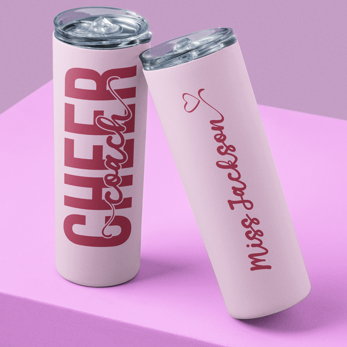 Personalized 20oz Skinny Tumbler – CHEER Edition
