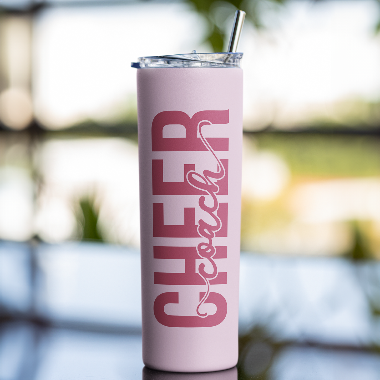 Personalized 20oz Skinny Tumbler – CHEER Edition