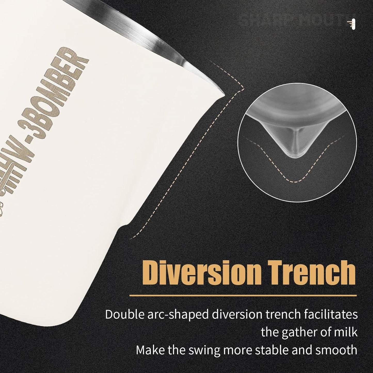 MHW-3BOMBER Milk Frothing Pitcher | 16oz Stainless Steel Latte Art Cup