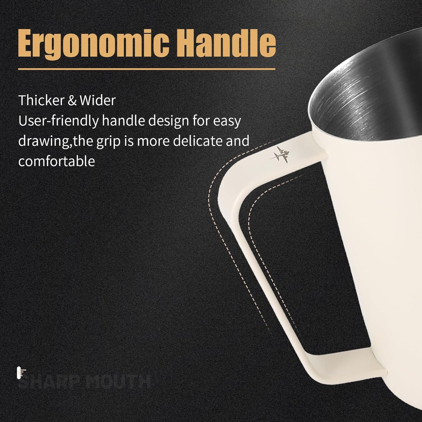 MHW-3BOMBER Milk Frothing Pitcher | 16oz Stainless Steel Latte Art Cup