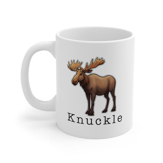 Moose Knuckle Adult Humor 11oz Coffee Mug.