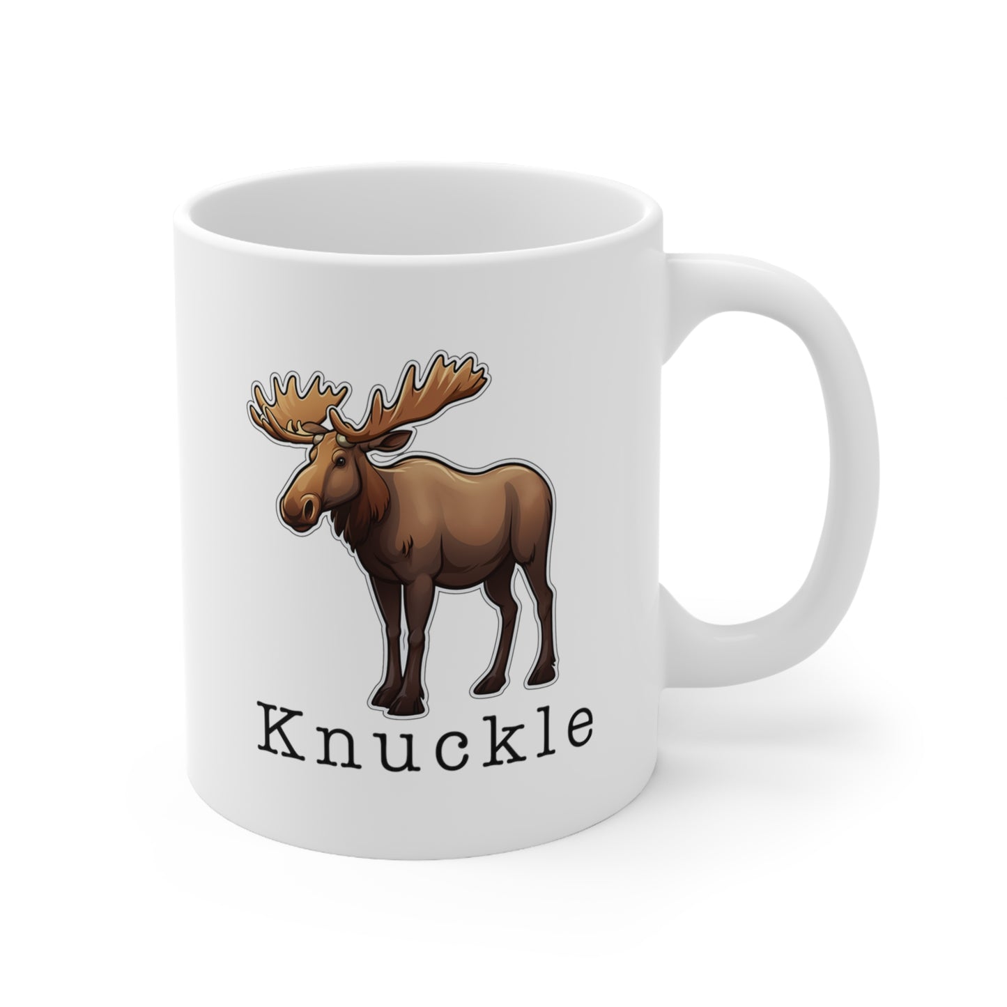 Moose Knuckle Adult Humor 11oz Coffee Mug.