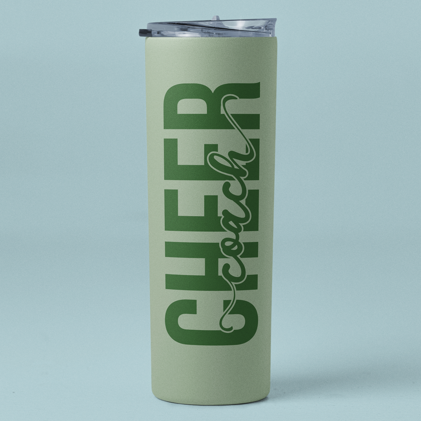Personalized 20oz Skinny Tumbler – CHEER Edition