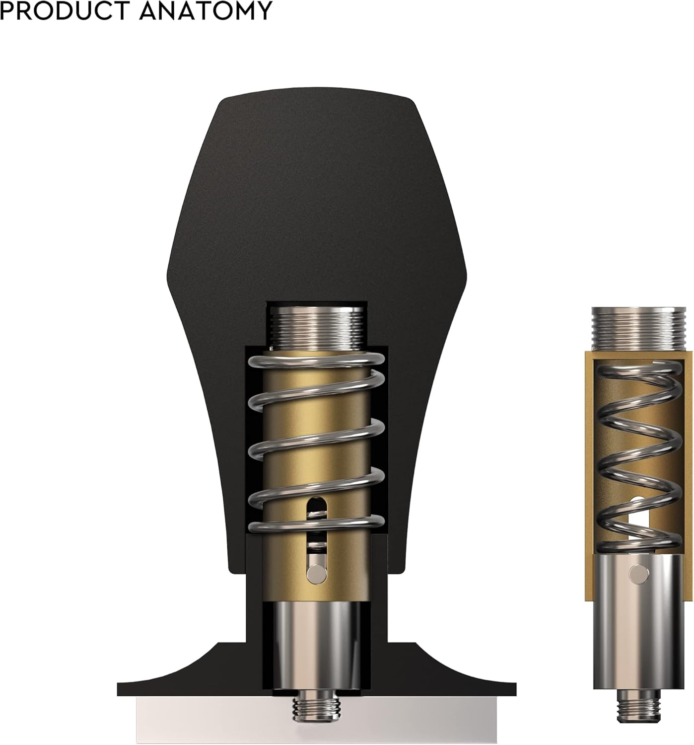 Normcore Spring-Loaded Espresso Tamper V4 | 51mm–58.5mm Ripple Base