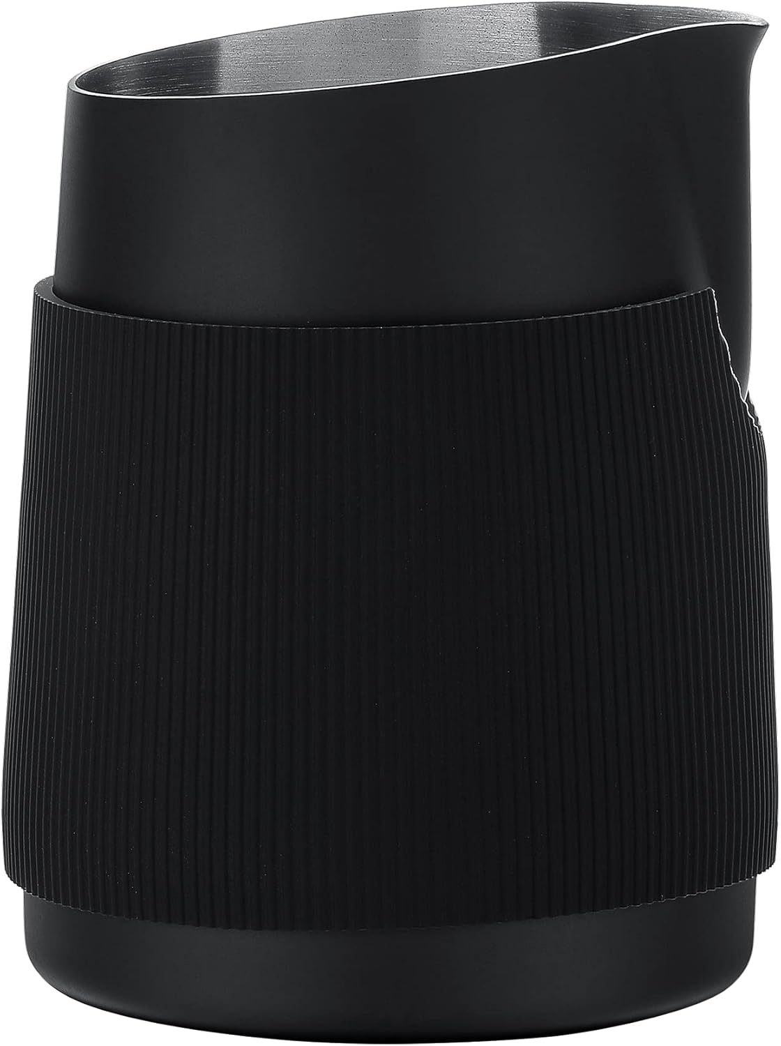 Normcore Handleless Milk Pitcher | 15.2 oz Non-Stick Frothing Jug – Black or White