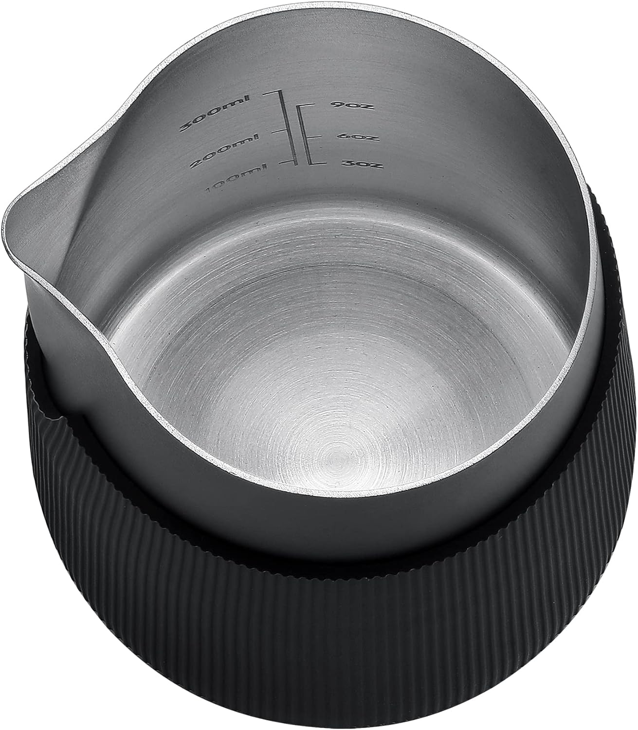 Normcore Handleless Milk Pitcher | 15.2 oz Non-Stick Frothing Jug – Black or White