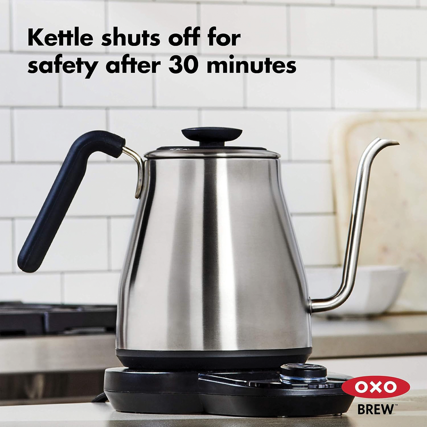 OXO Brew Gooseneck Electric Kettle – 1L Stainless Steel