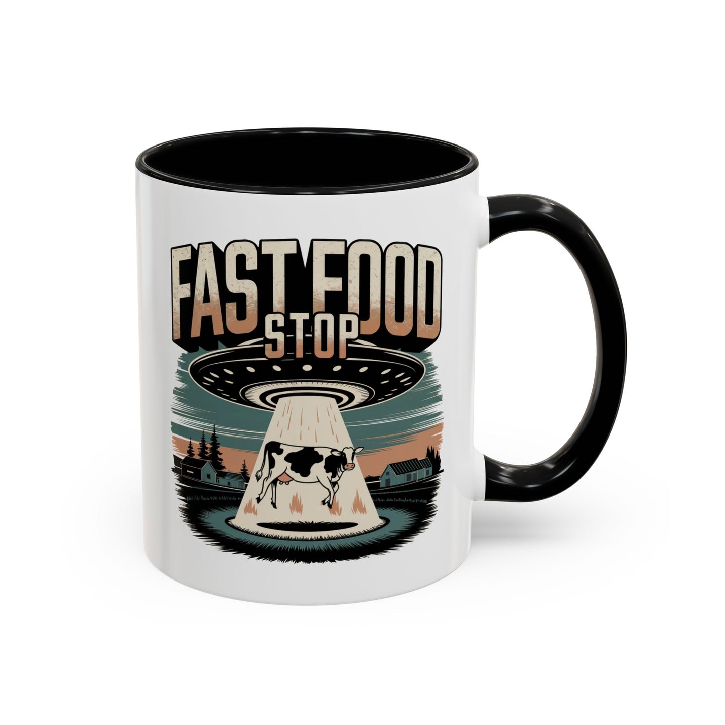 Fast Food Stop UFO Mug – 11oz of Cosmic Humor