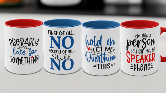 Sarcastic Brew Banter: 4-Pack of Snarky Mugs