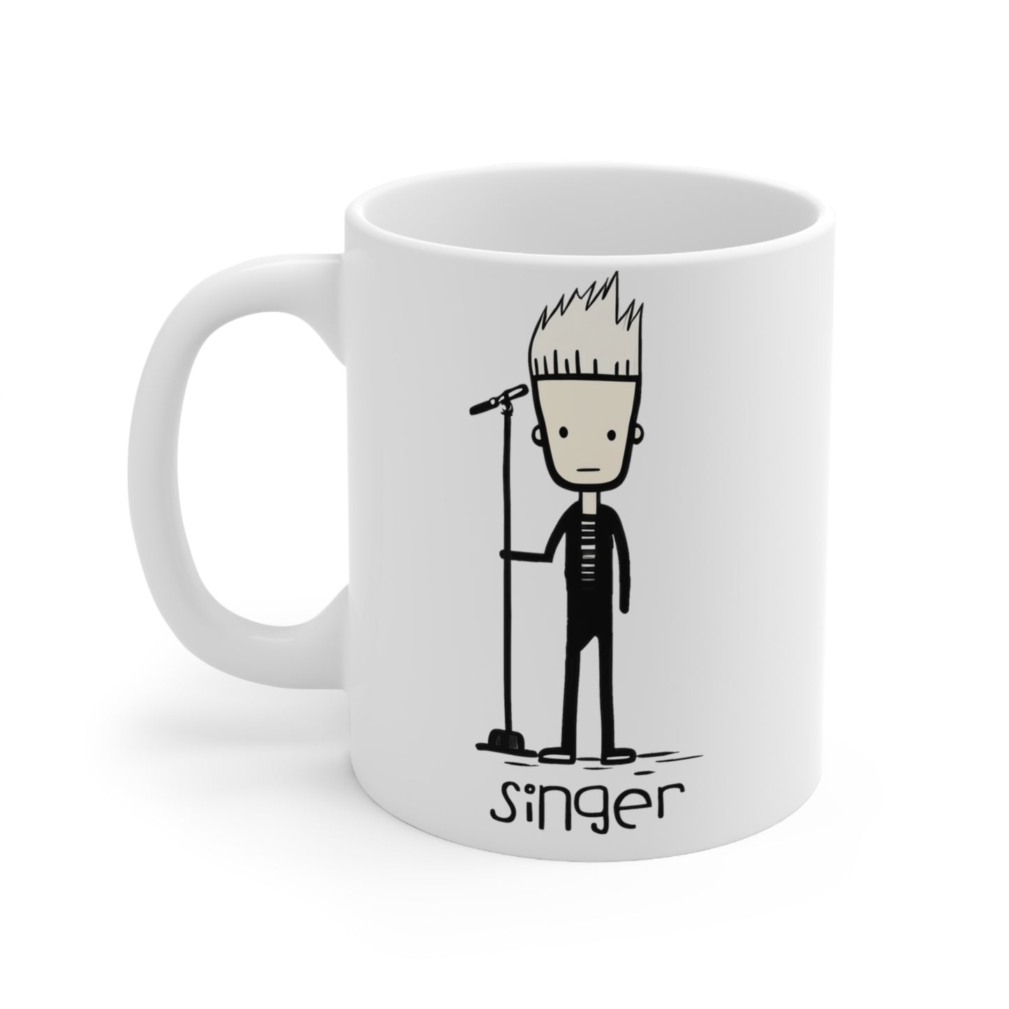 The Band...set of five (5) Stick figure band member mugs