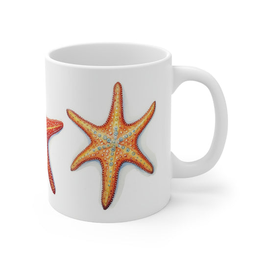 Starfish Symphony, Watercolor Sea Life Series Collectible Coffee Mug