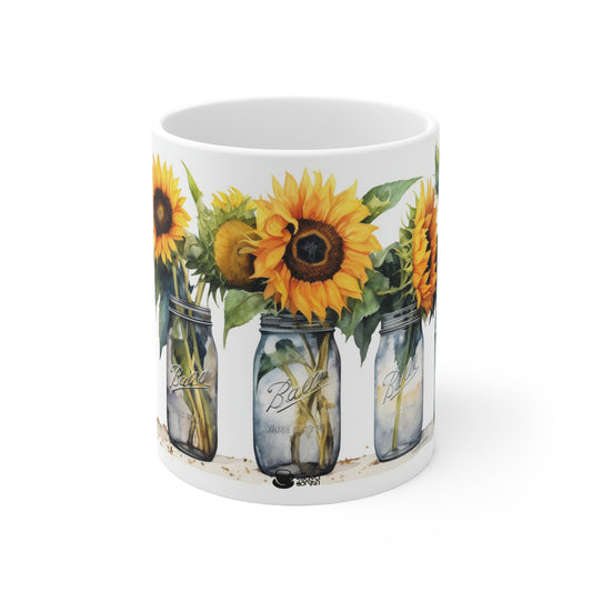 Sunflowers, Watercolor series 11oz coffee mug.