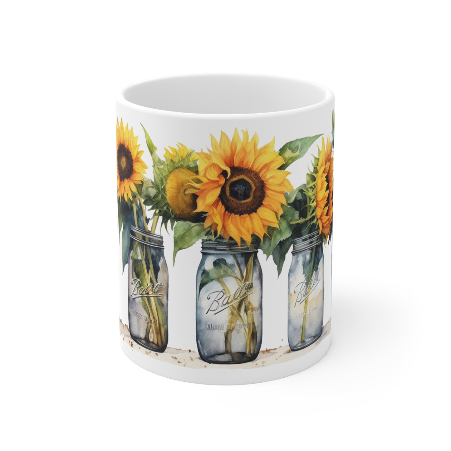 Blooms of Elegance; Watercolor Floral Set of six (6) mugs