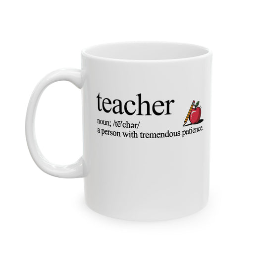 Teacher Definition Mug, Minimalist Gift for Educators