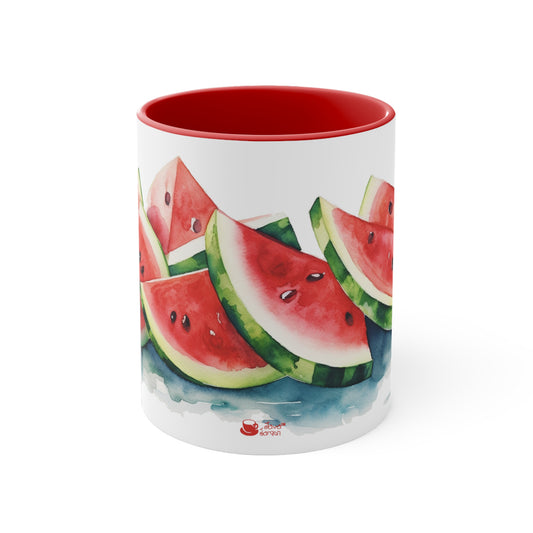 Slice of Summertime, Watercolor Watermelon Collectible ACCENT Coffee Mug