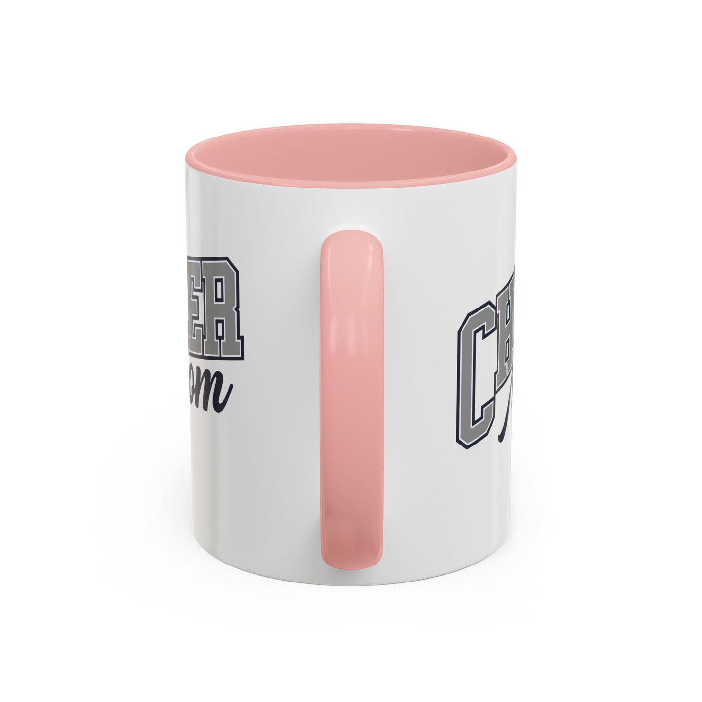 Cheer Mom Bold Sport Font Mug - Pink or Red Accent - 11oz