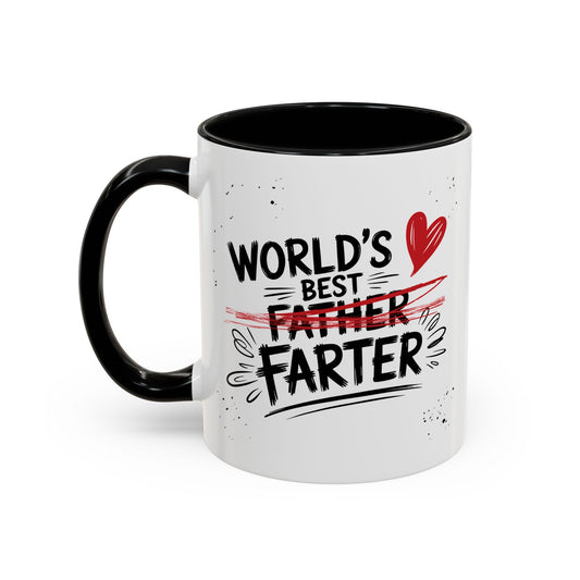 Worlds Best Farter Mug | Funny Dad Coffee Mug | Worlds Best Father Scratch Out Mug | Fathers Day Funny Gift Mug