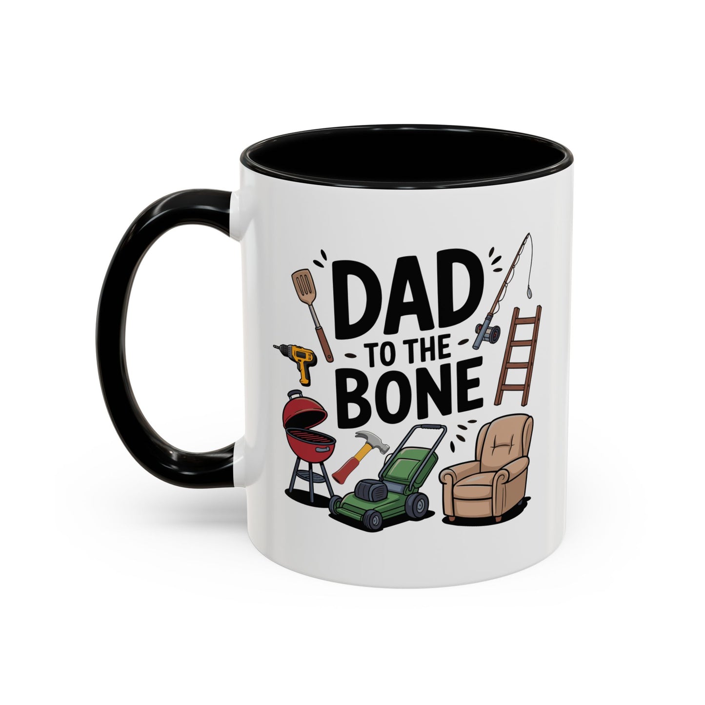 Dad to the Bone Mug Funny Dad Mug Fathers Day Gift Dad Mug Gift Handy Dad Mug Fishing Lawn Tools Mug Best Dad Ever Gift for Him
