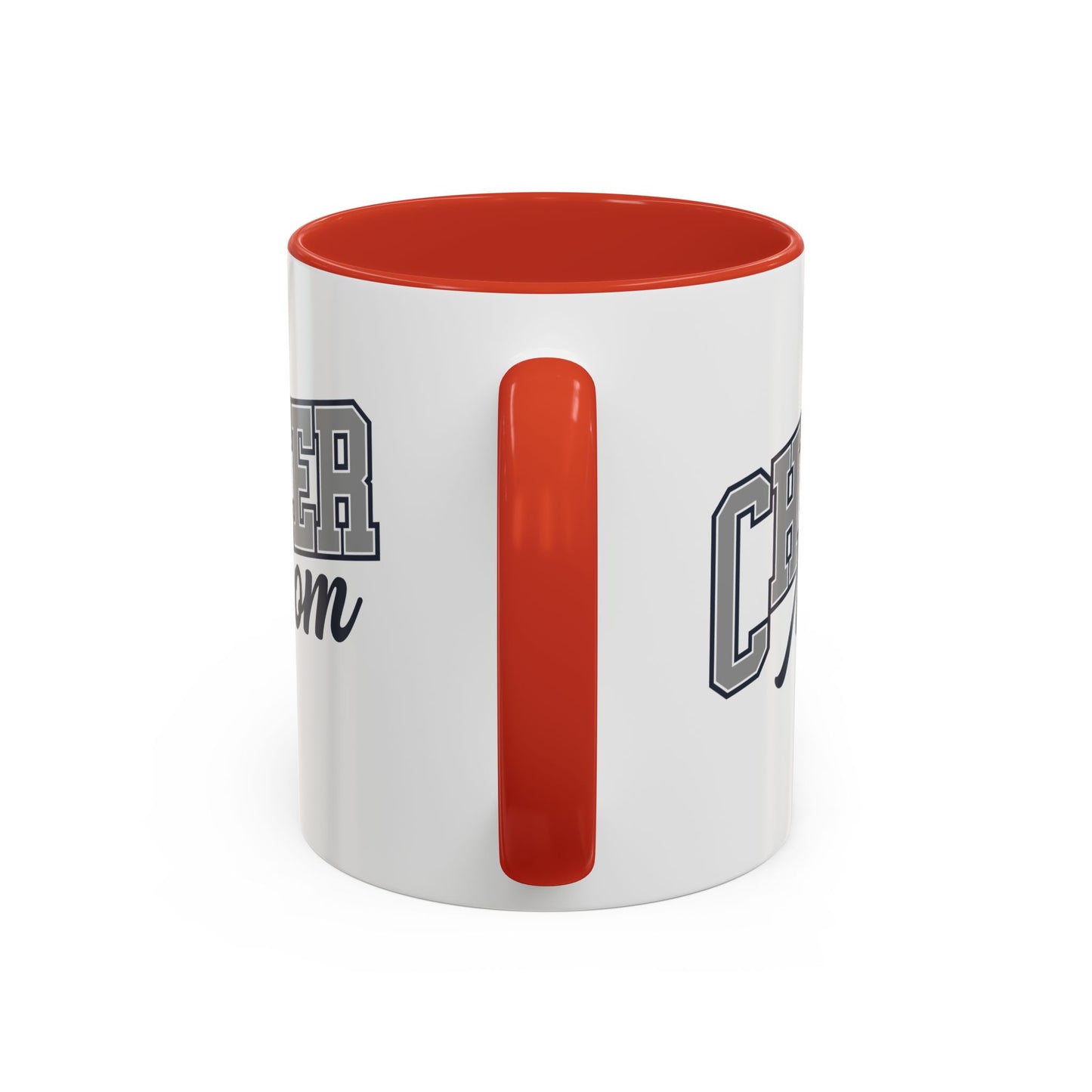 Cheer Mom Bold Sport Font Mug - Pink or Red Accent - 11oz
